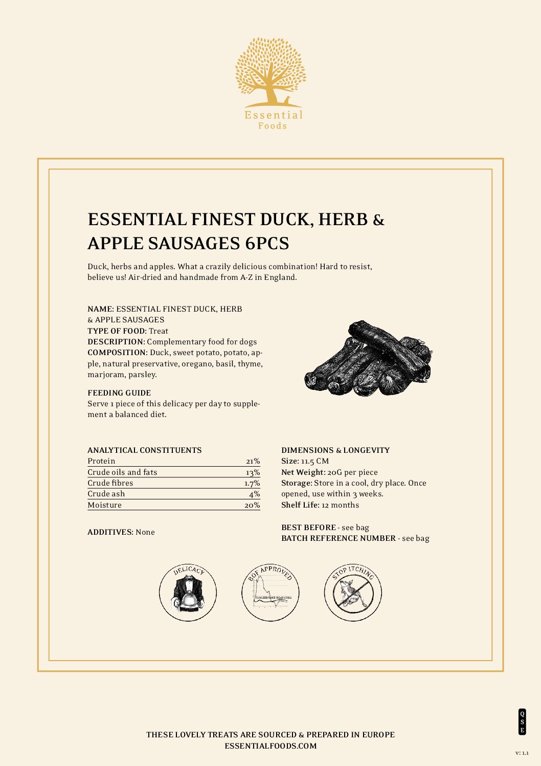 Essential Finest Duck Herbs & Apple Sausages - Afbeelding 5