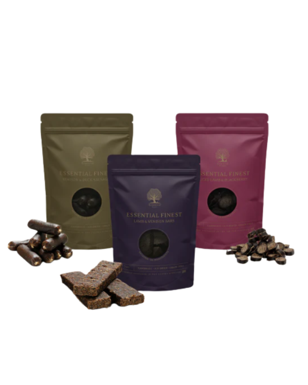 Graanvrije hondensnacks in The Finest Box van Essential Foods, handgemaakt in Engeland